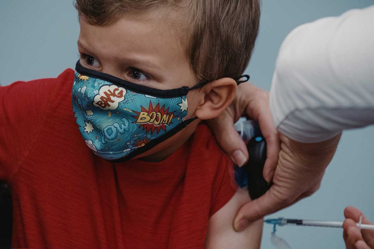 William Zeichman, 5, gets his COVID-19 vaccine 