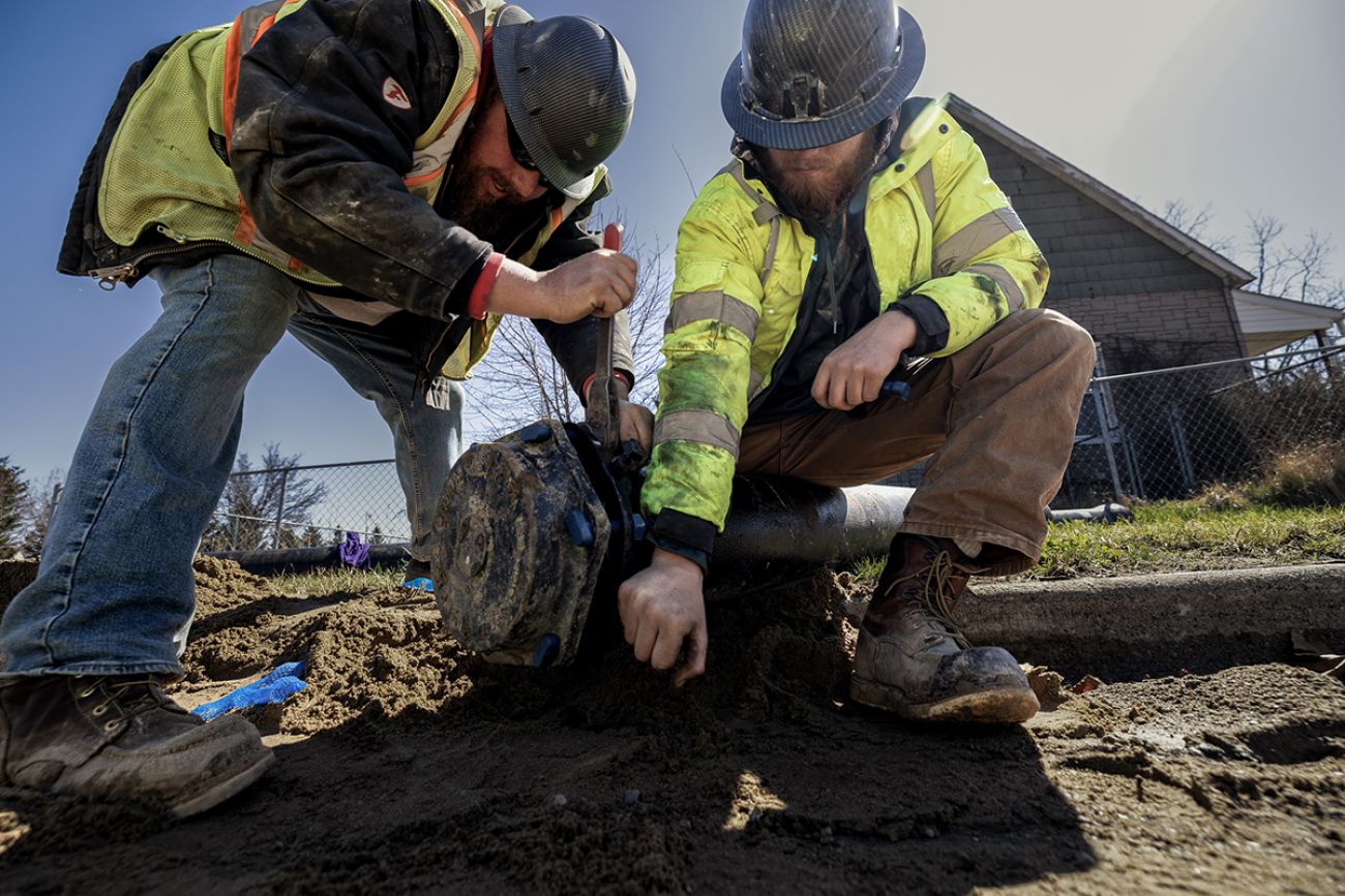 two men working