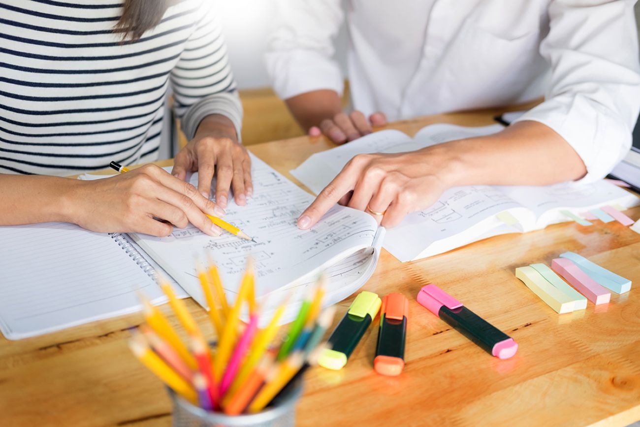 child being tutored