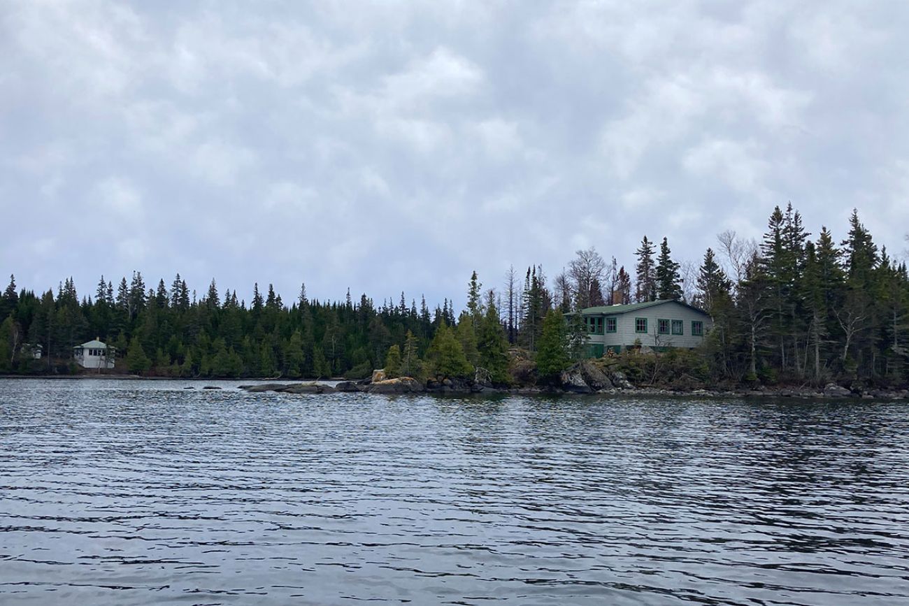 cabin along the lake