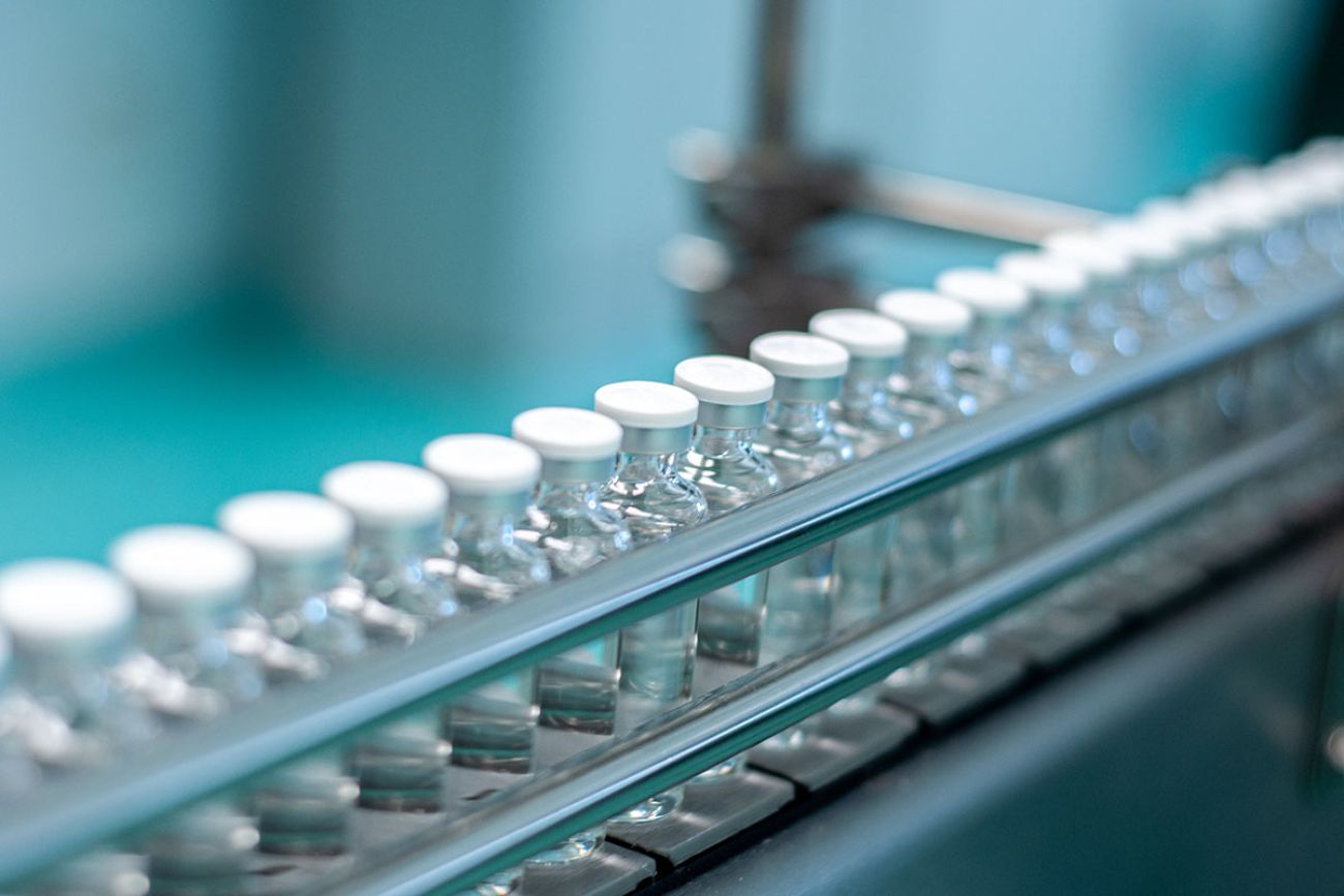 drug manufacturing bottling line at the enterprise