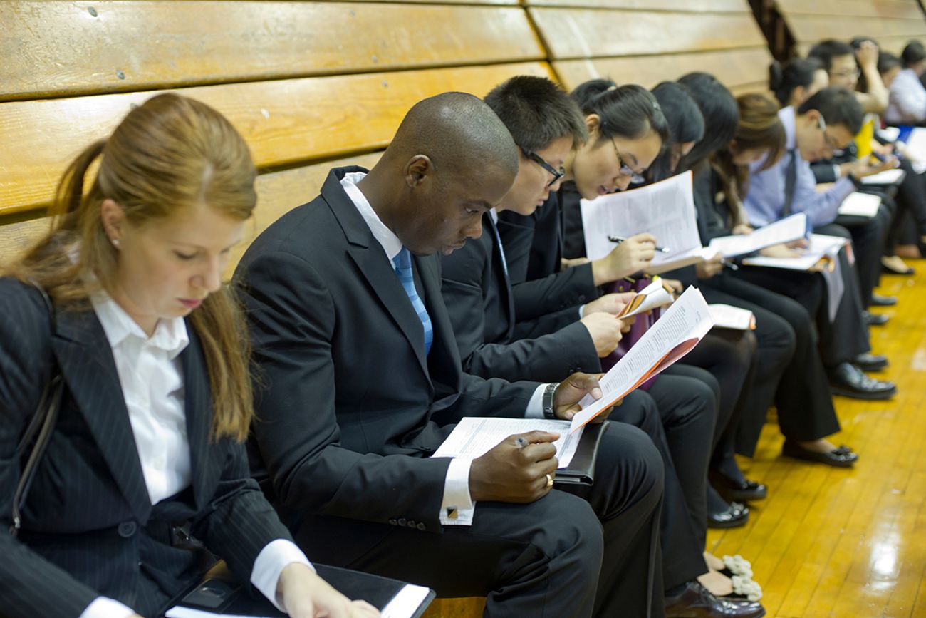 people at a job fair