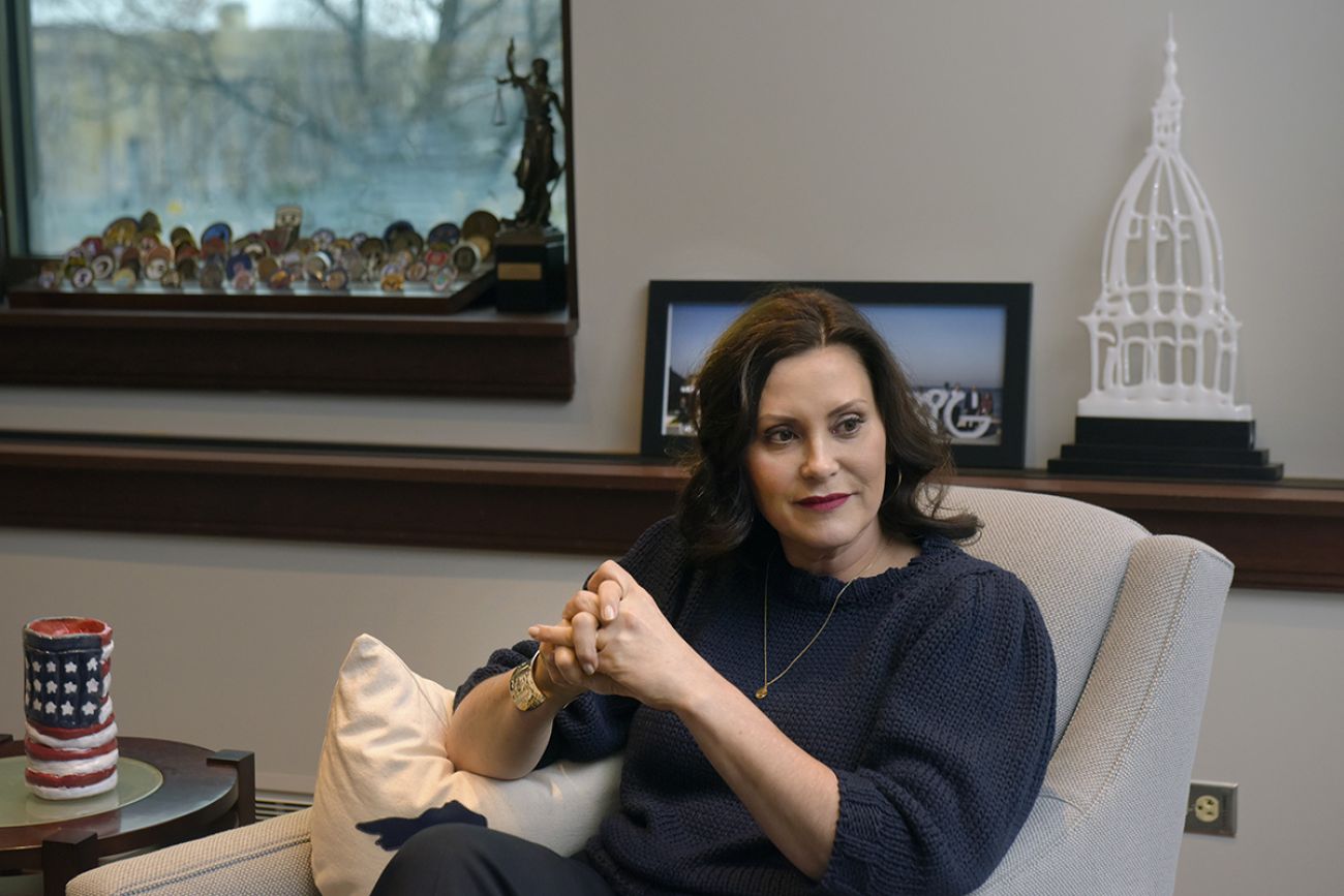 Gretchen Whitmer in her office