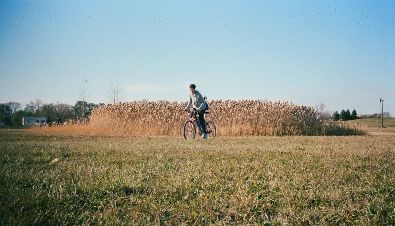 person riding bike