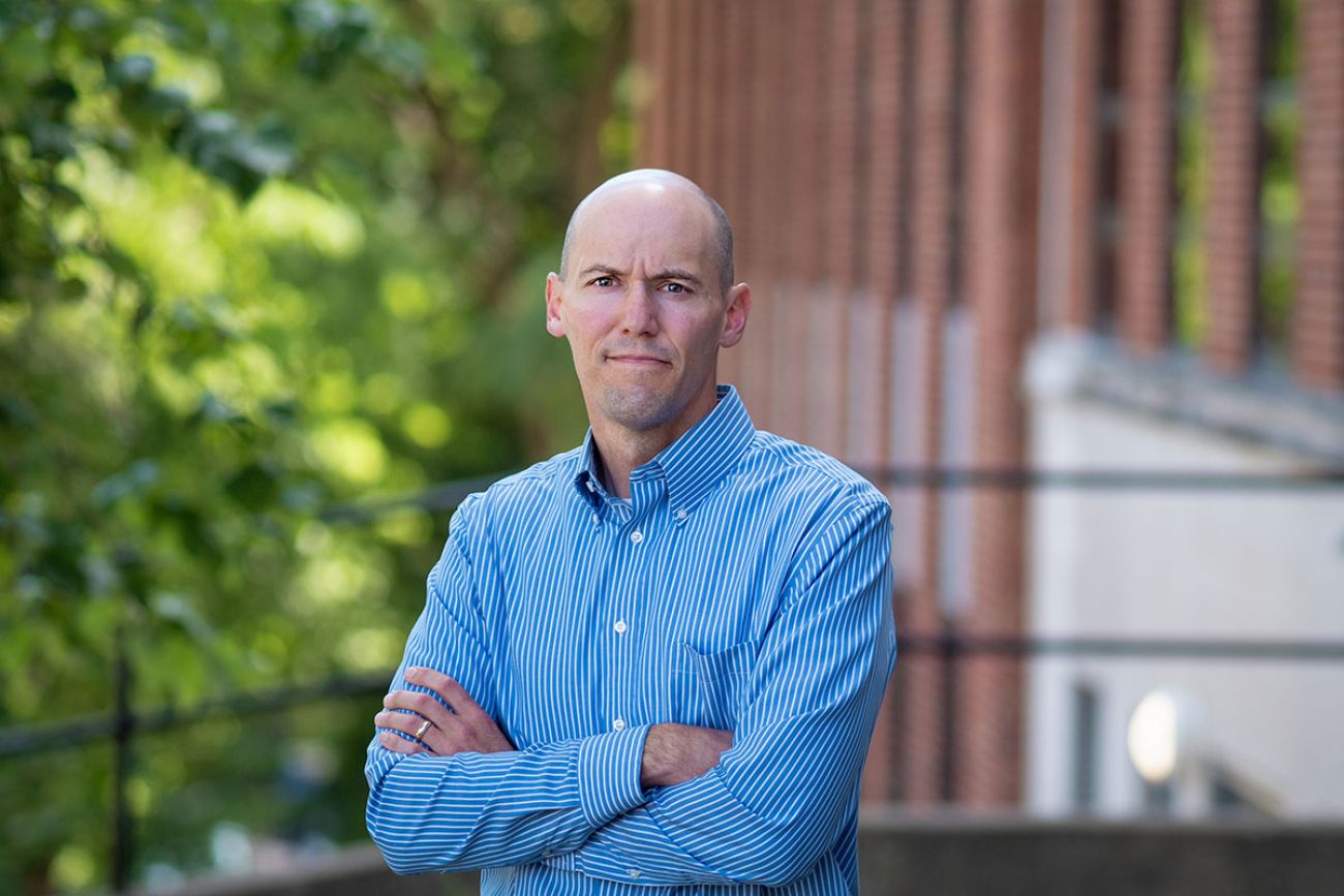 Justin Heinze of the University of Michigan’s School of Public Health, posing for a picture