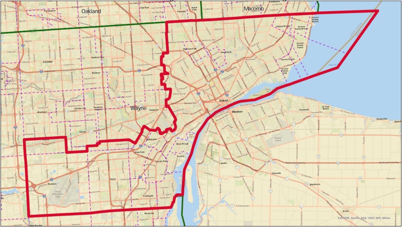 Michigan's 13th Congressional District map