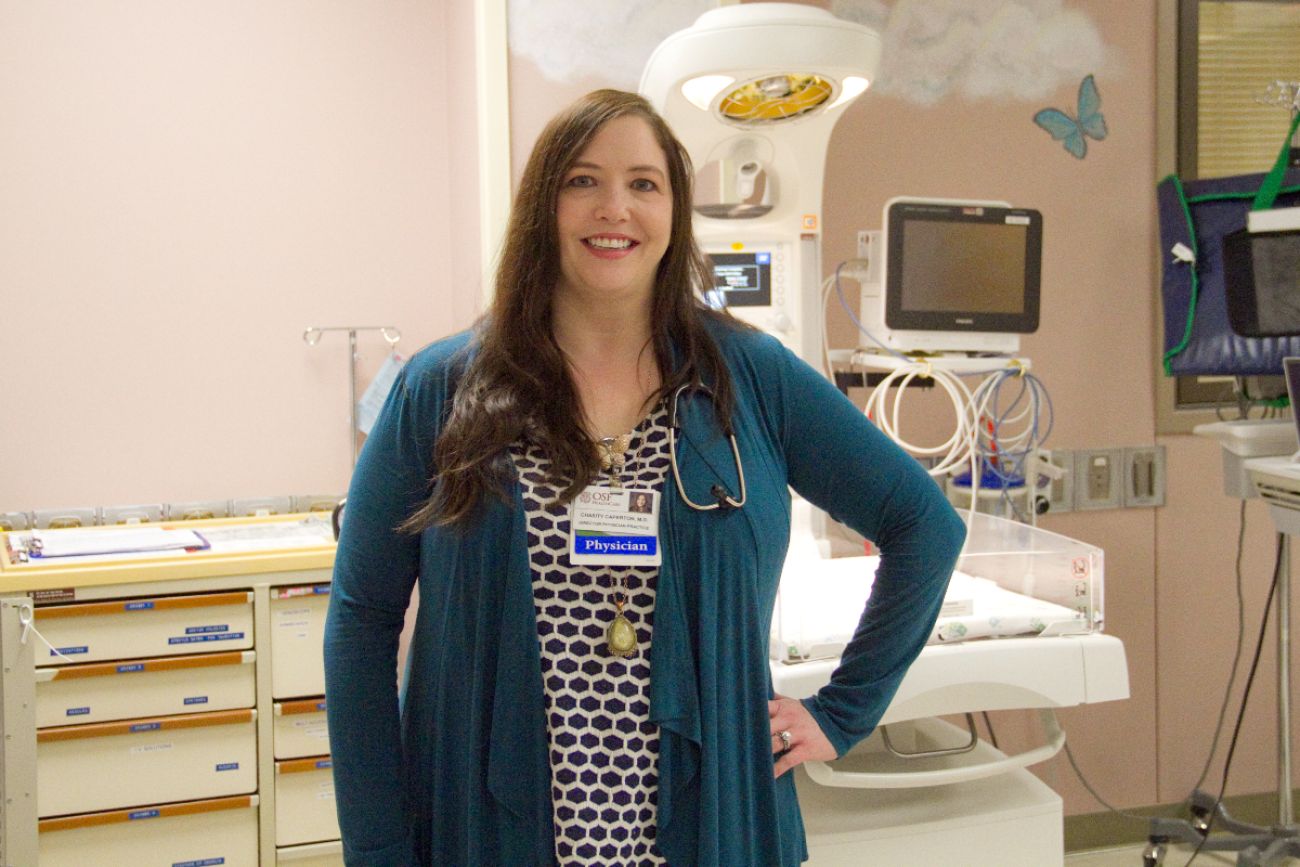 Dr. Chasity Caperton in the doctor's office