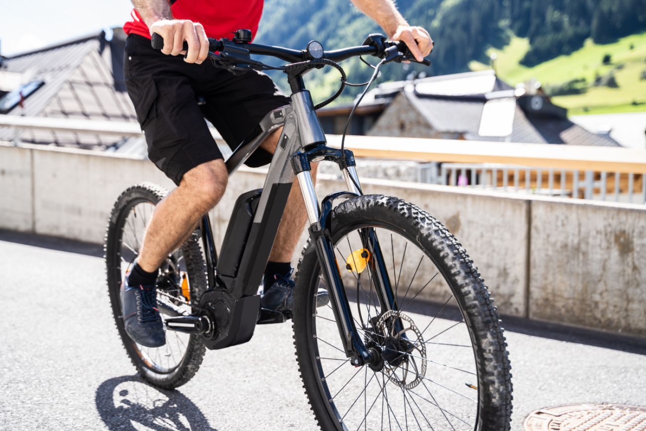 Man riding an E-bike