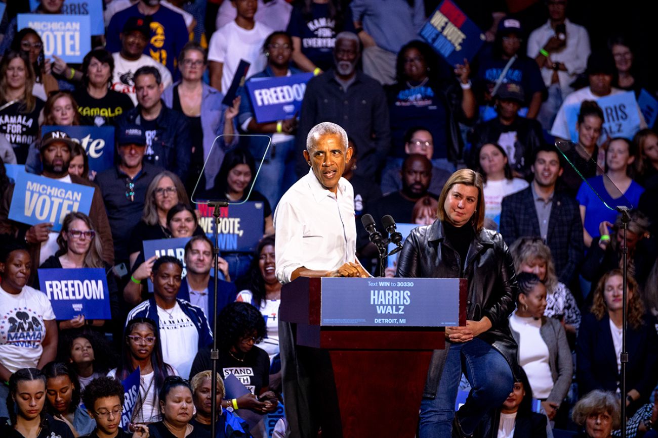 US Rep. Elissa Slotkin shared the stage with Barack Obama at a rally