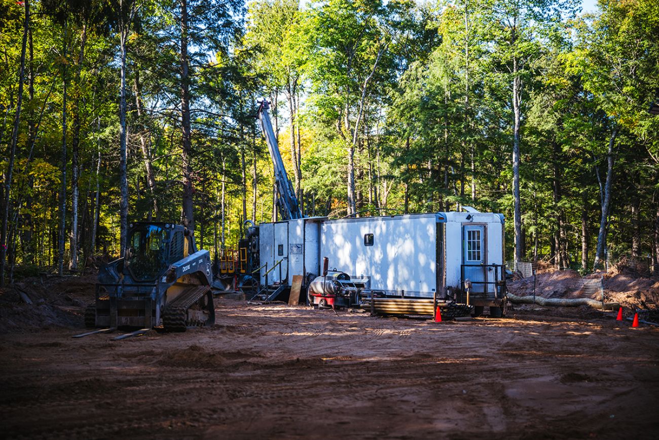 At a worksite in the forest east of L’Anse in Michigan