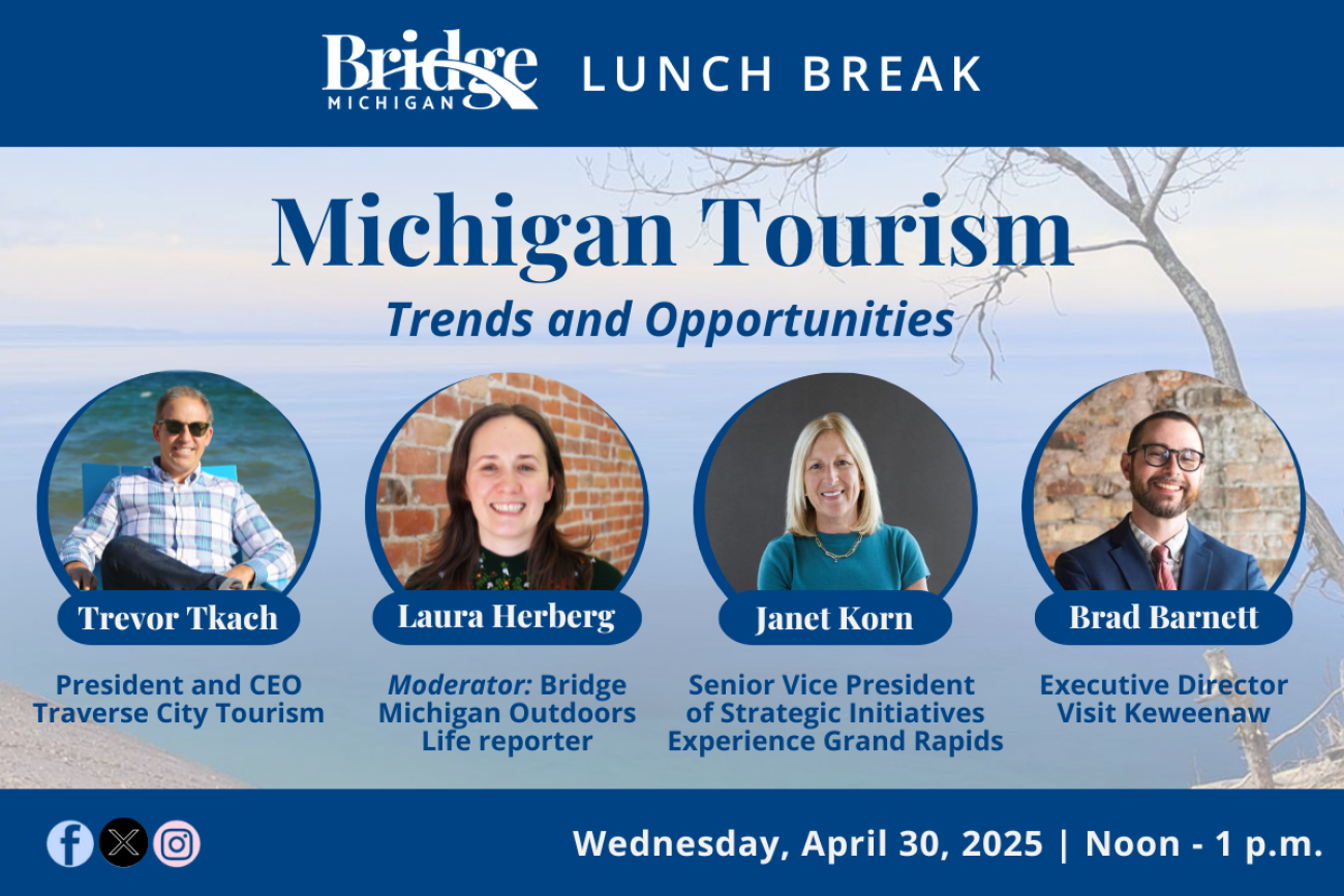 image of panelists for a conversation on tourism