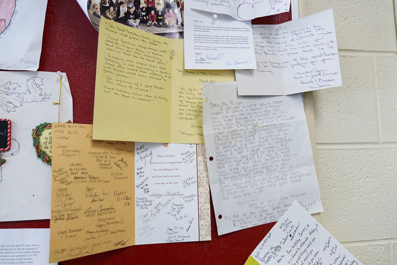 Letters from former students. 