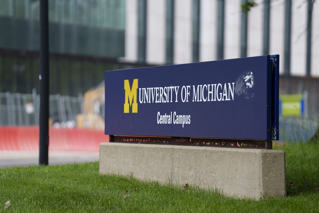 University of Michigan sign.