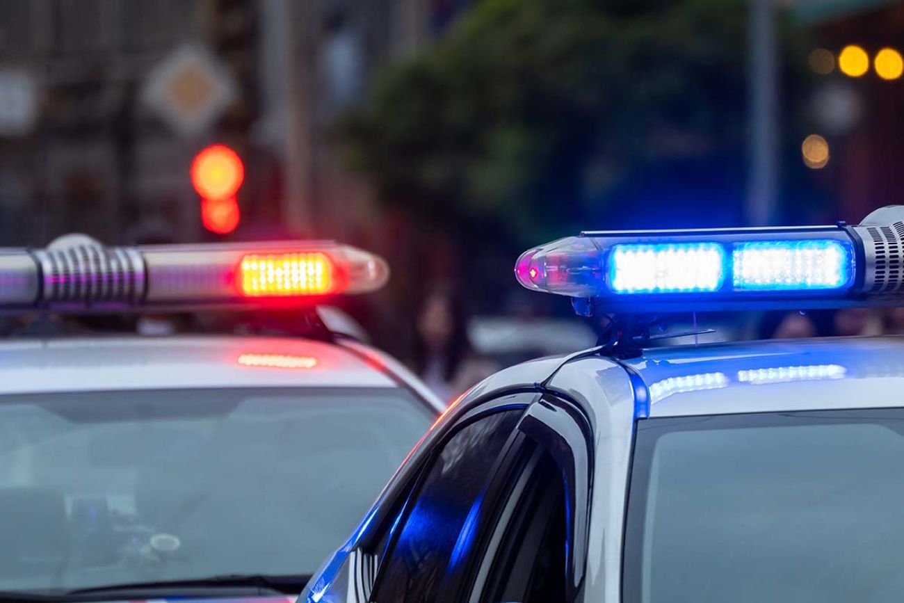 Police car lights