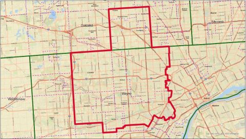 Michigan's 12th Congressional District map