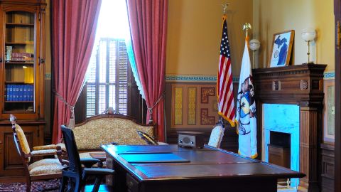 The governor's ceremonial office in the Michigan Capitol in Lansing.