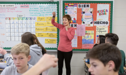 teacher in classroom