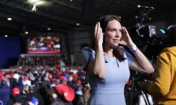 woman at a rally