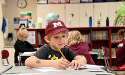 boy at desk