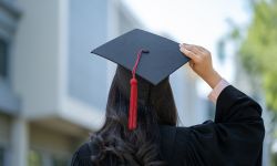 woman on her graduation day