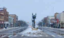 Snow in downtown Ypsilanti