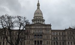 Outside of the Michigan Capitol building