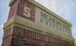 Michigan State University (MSU) college campus entrance