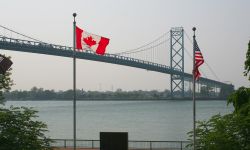 Ambassador Suspension Bridge and Flags