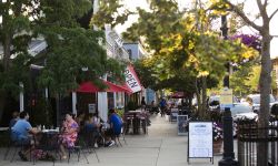 A street in Gaslight Village, East Grand Rapids, MI. 